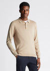 Remus Uomo Long Sleeve Polo Shirt, Stone