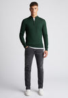 Remus Uomo Merino Wool Half Zip Sweater, Forest Green