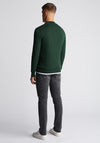 Remus Uomo Merino Wool Half Zip Sweater, Forest Green