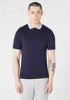 Remus Uomo Slim Fit Knit Polo Shirt, Navy