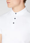 Remus Uomo Ribbed Collar Polo Shirt, White