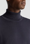 Remus Uomo Roll Neck Sweater, Dark Blue