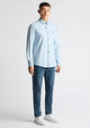 Remus Uomo Tapered Fit Brushed Cotton Shirt, Light Blue