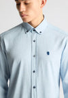 Remus Uomo Tapered Fit Brushed Cotton Shirt, Light Blue