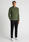 Remus Uomo Tapered Fit Half Zip Sweater, Green