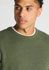 Remus Uomo Tapered Fit Merino Wool Blend Sweater, Green