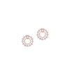 Romi Dublin Pearl Circle Earrings, Rose Gold