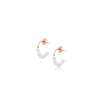 Romi Dublin Pearl Hoop Earrings, Rose Gold