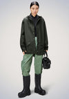 Rains Waterproof Short Raincoat, Green