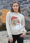 Rant & Rave Jennifer Graphic Sweater, Beige