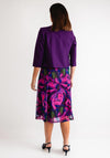 Via Veneto Bolero & Dress Two Piece Outfit, Purple Multi