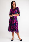 Via Veneto Bolero & Dress Two Piece Outfit, Purple Multi