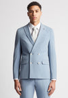 Remus Uomo Double Breasted Slim Stretch Blazer, Light Blue