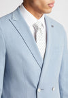 Remus Uomo Double Breasted Slim Stretch Blazer, Light Blue