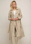 Rino & Pelle Edinia Long Leather Trench Coat, Beige