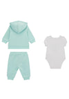 Guess Baby Girl Three Piece Tracksuit, Mint