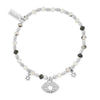 ChloBo Visionary Black Rutilated Quartz Bracelet, Silver