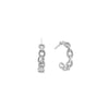 ChloBo Figaro Chain Huggie Hoops, Silver