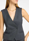 Selected Femme Fenia Asymmetric Waistcoat, Grey