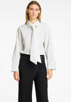 Selected Femme Iris Bow Shirt, Snow White