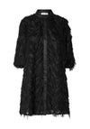 Selected Femme Myline Fluffy Shirt Dress, Black