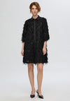 Selected Femme Myline Fluffy Shirt Dress, Black