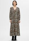 Selected Femme Leopard Print Maxi Dress, Neutral