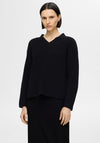 Selected Femme Selma Cable Knit Jumper, Black