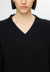 Selected Femme Selma Cable Knit Jumper, Black