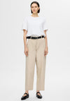 Selected Femme Merla Wide Leg Trousers, Humus