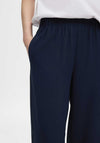 Selected Femme Tinni Wide Leg Trousers, Dark Saphire