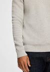 Selected Homme Dane Knit Sweater, Light Grey Melange