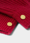 Katie Loxton Ribbed Knitted Gloves, Red