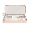 Stackers Zipped Travel Jewellery Box, Blush Pink