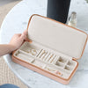 Stackers Zipped Travel Jewellery Box, Blush Pink