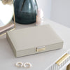 Stackers Medium Jewellery Box Lid, Oatmeal & Gold