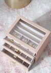 Stackers Medium Set of 3 Jewellery Box, Blush