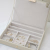 Stackers Medium Jewellery Box Lid, Oatmeal & Gold