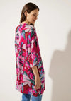 Street One Floral Print Kimono, Berry Rose