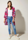 Street One Floral Print Kimono, Berry Rose