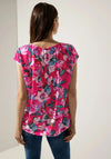 Street one Floral Print Top, Berry Rose