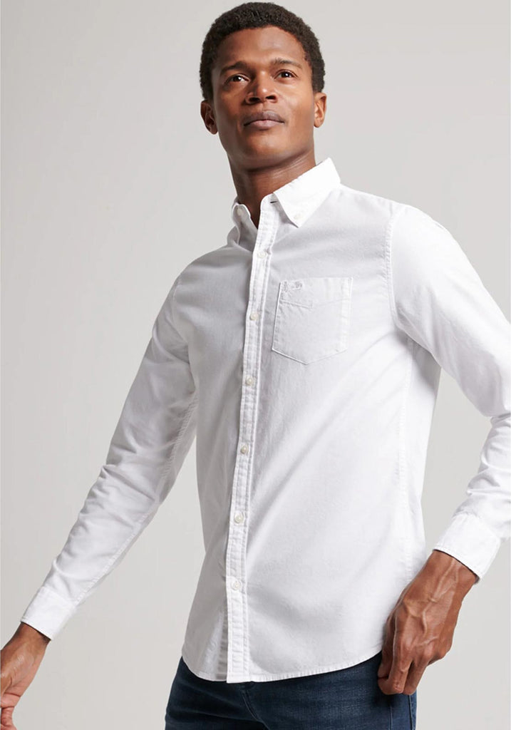 Mens Linen Shirt: OPTIC WHITE