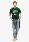 Superdry Duo Vintage Logo T-Shirt, Dark Pine Green