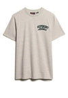 Superdry Embroidered Superstate Logo T-Shirt, Grey Fleck Marl