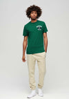 Superdry Embroidery Superstate Athletic Logo T-Shirt, Emerald Green