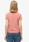 Superdry Womens Essential Logo T-Shirt, Ash Rose Pink