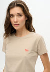 Superdry Womens Essential Logo T-Shirt, Cobblestone Grey