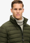 Superdry Fuji Embroidered Padded Jacket, Dusty Olive Green