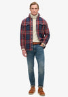 Superdry Merchant Heavy Checked Overshirt, Navy