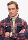 Superdry Merchant Heavy Checked Overshirt, Navy